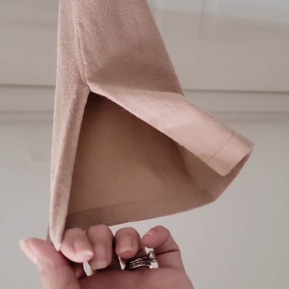 ASOS Size 0 Camel Colored Knit Ribbed Corset-ish Top, Long Sleeve Exc. Used Cond - Picture 4 of 12